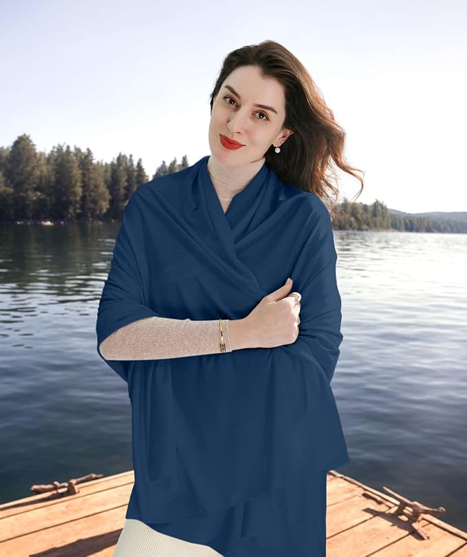 VENVSBEE Shawl Wraps for Women, Travel Scarf Soft Blanket Wrap Pashmina Travel - Image 3