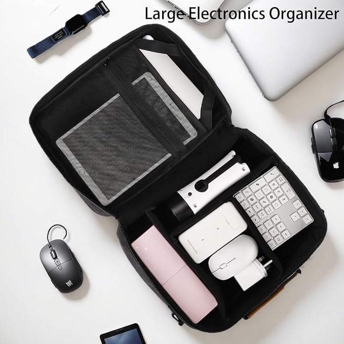 Extra Large Electronics Organizer Travel Case, Cable Organizer Bag - Image 7