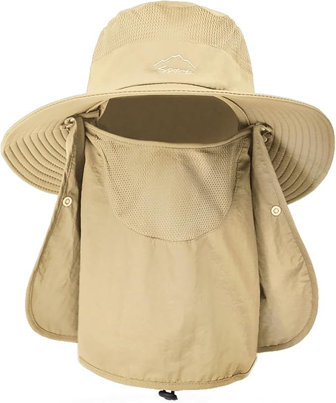 Sun Hats for Men Women Fishing Hat UPF 50+ Breathable Wide Brim Summer UV by Rosoz