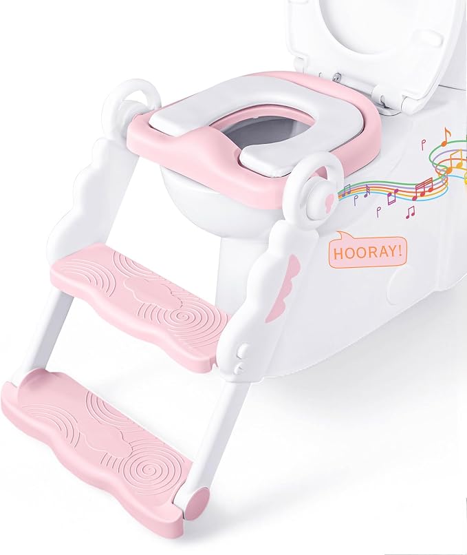 Musical & Sound Toddler Potty Training Seat w/Step Stool Ladder by bebeleh
