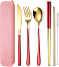 AARAINBOW 6 Pieces 18/8 Stainless Steel Flatware Set Portable Reusable Cutlery by AARAINBOW
