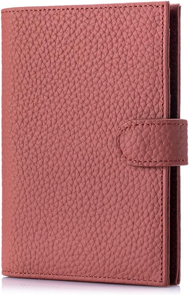 Slim RFID Passport Wallet for Women – Leather Travel Passport Holder for Men by Genuineleatherwallet