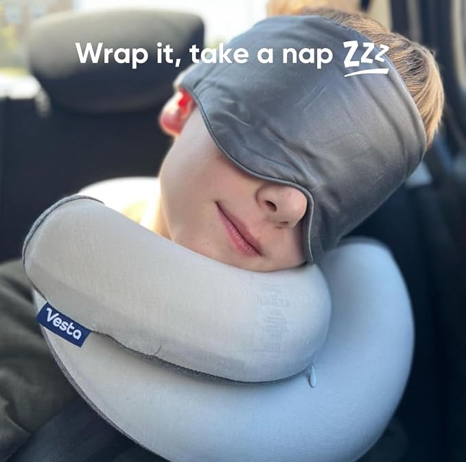 Vesta Loop Neck Pillow for Travel, Spiral Wrapping Design for Enhanced Chin & - Image 5