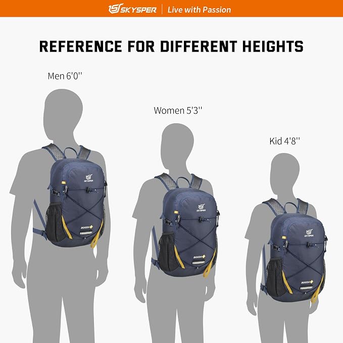 SKYSPER Small Hiking Daypack, 20L Lightweight Travel Backpacks Day Hike Pack - Image 8