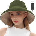 vidsel Womens Sun Hats Wide Brim Reversible Bucket Cotton Hat Packable Summer by vidsel