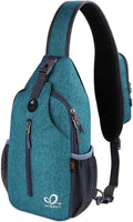 WATERFLY Crossbody Sling Backpack Sling Bag Travel Hiking Chest Bag Daypack by Waterfly