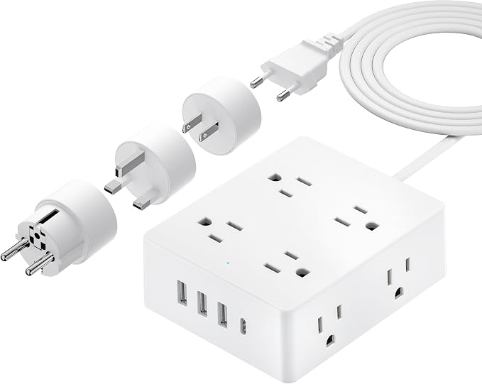 European Travel Plug Adapter, Olcorife Power Strip by olcorife