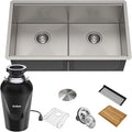 KRAUS Kore™ Workstation 33-inch Undermount 16 Gauge Double Bowl Stainless Steel by KRAUS