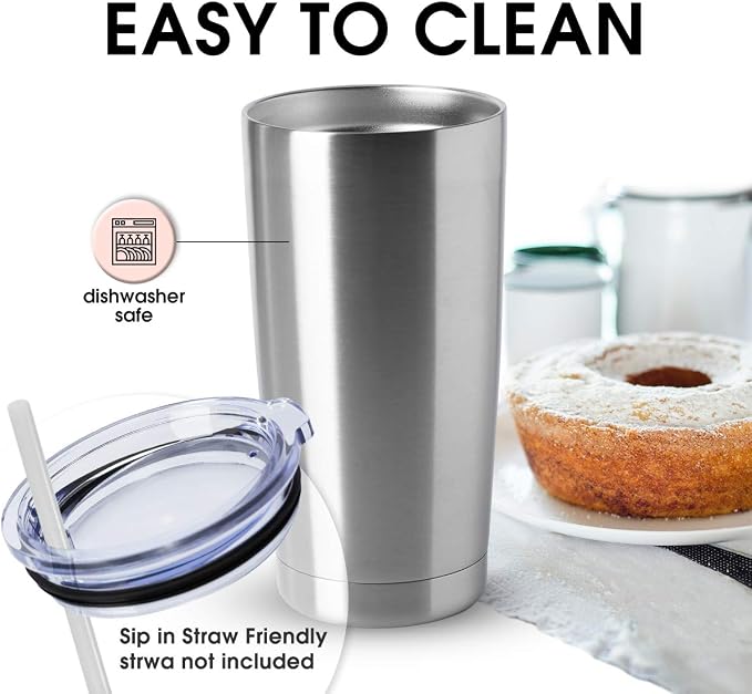 HASLE OUTFITTERS 20oz Tumblers Bulk Stainless Steel Cups - Image 3