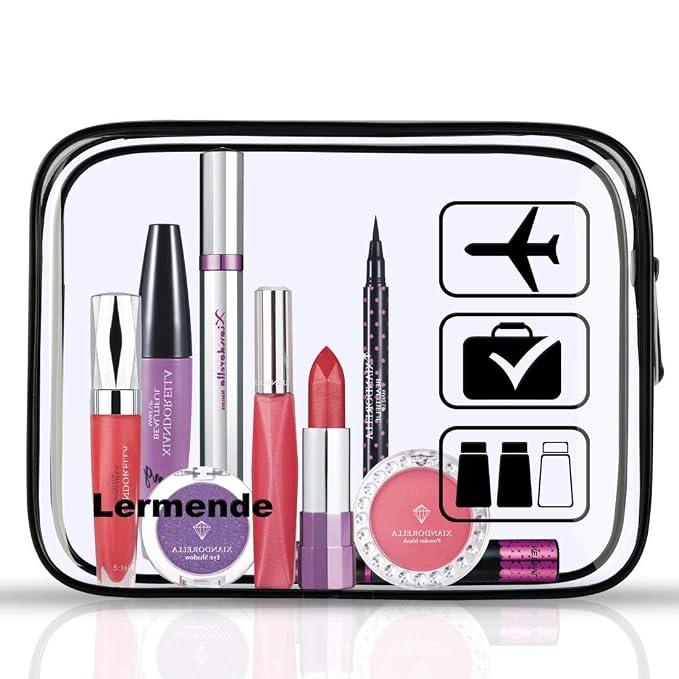 Lermende 2pcs Clear Toiletry Bag TSA Approved Travel Bag, Carry On - Image 6