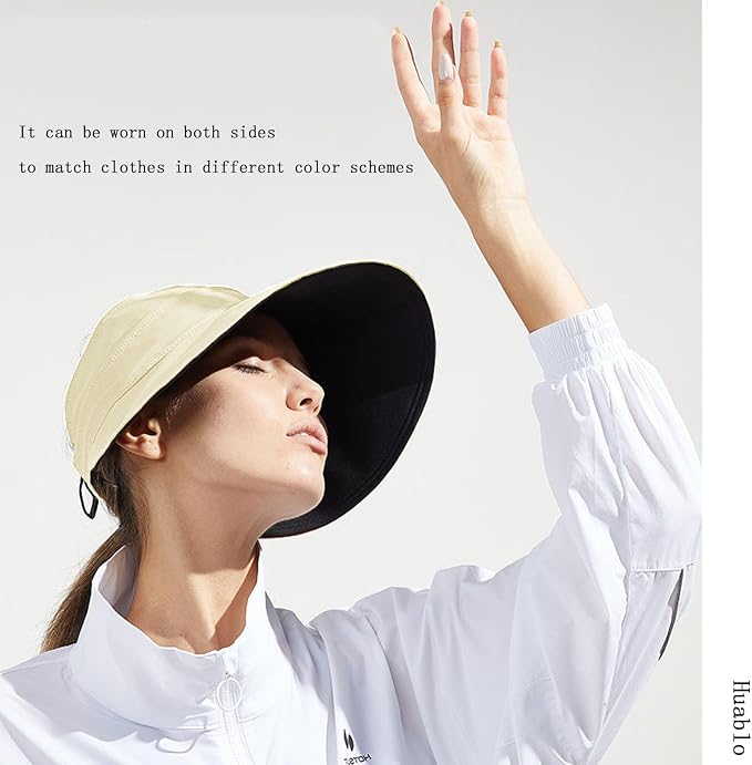Sun Hats for Womens Wide Brim UV Protection Fishing Hats Packable Reversible - Image 4