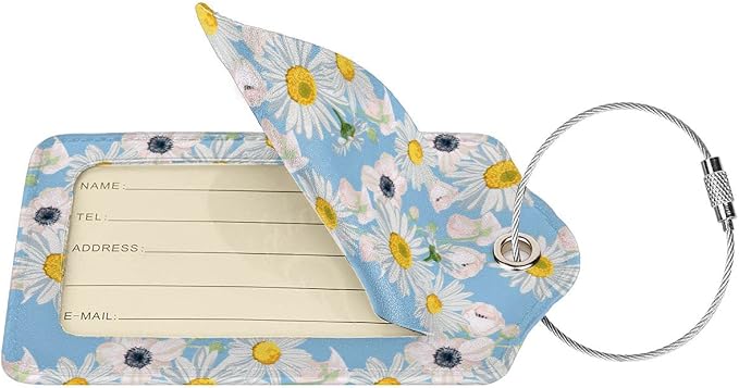 2 Pack Luggage Tag for Suitcase, Cute Unique Leather Suitcase Tags Identifiers - Image 5