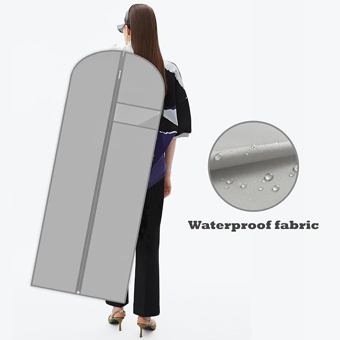 Dress Bags for Gowns Long, Suit Bag for Storage and Travel, 2 Pack - Image 6