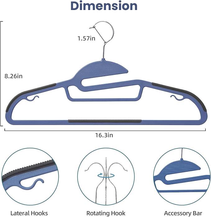 BAGAIL Plastic Hangers 50 Pack - Image 2