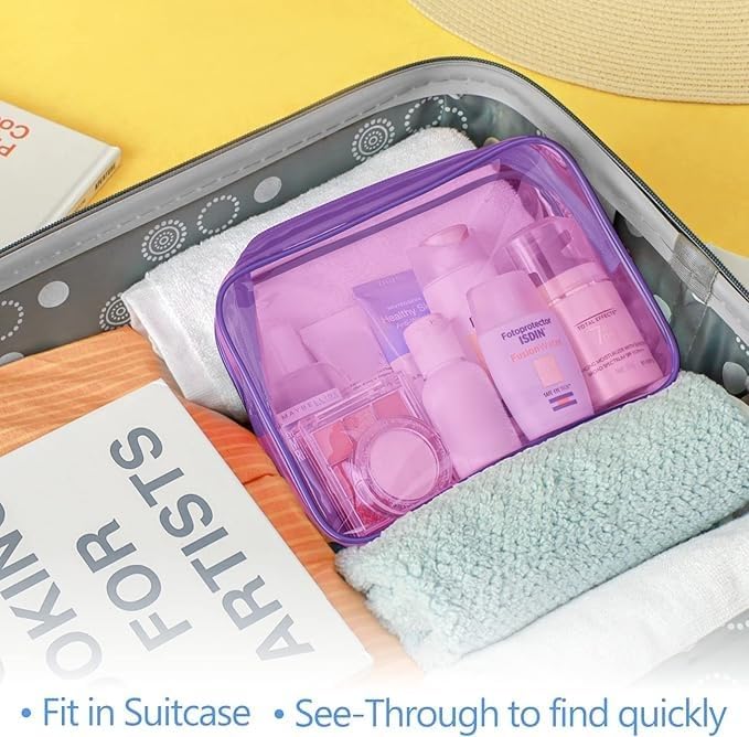 PACKISM 2 Pack Clear Toiletry Bags - Image 5