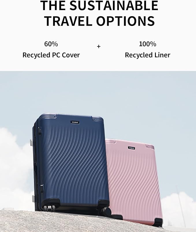ECOHUB Hardside Expandable Carry On Luggage Sets, Recycled PC 20/24" Rolling - Image 9