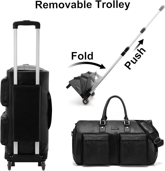 Modoker Rolling Garment Bag for Travel Wheeled Duffel Bag Luggage Suit Travel - Image 2