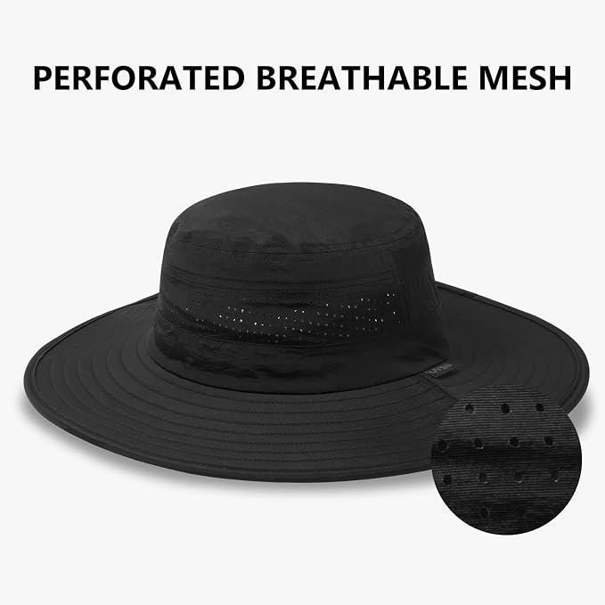 UPF 50+ Foldable Brim Water-Resistant Sun Bucket Hat - Image 4