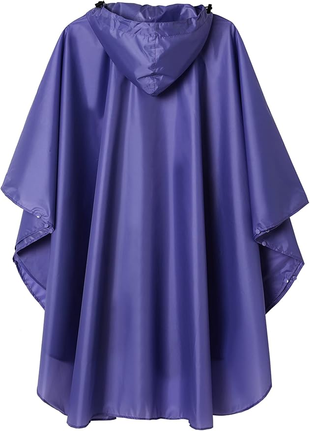 SaphiRose Unisex Rain Poncho Raincoat Hooded - Image 2