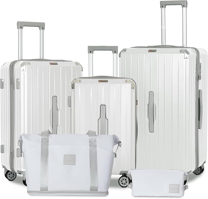 Romswi Suitcase Set with TSA Lock Cup Holder, Hardside Spinner Suitcase with by Romswi