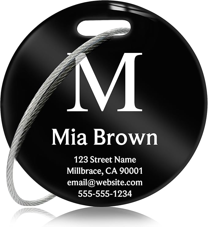 Customized Stainless Steel Luggage Tags: Personalize Your Suitcases, and Bags by Kcule