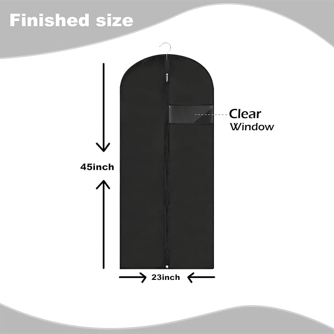 Garment Bags for Hanging Clothes, Dress Bags for Gowns Long, 2 Pack - Image 2