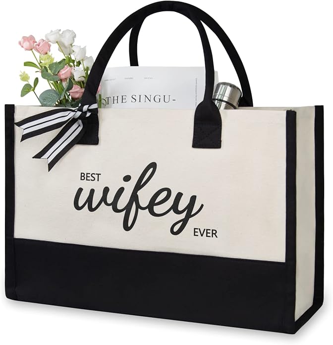 TOPDesign Canvas Tote Bag, Bridal Shower Gifts by TOPDesign