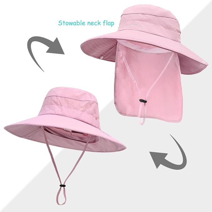 Sun Hats for Men Women, UPF50+ Protection Safari Hat, Wide Brim Fishing Hat - Image 2