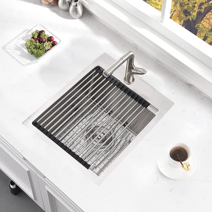 15 Inch Drop In Bar Sink Workstation-Bokaiya 15x20 Small Kitchen Outdoor Rv - Image 2