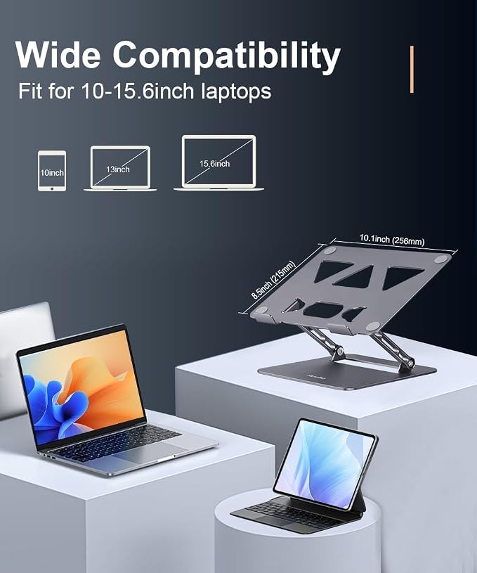 Adjustable Laptop Stand for Desk, Portable Laptop Stand Holder and Riser - Image 6