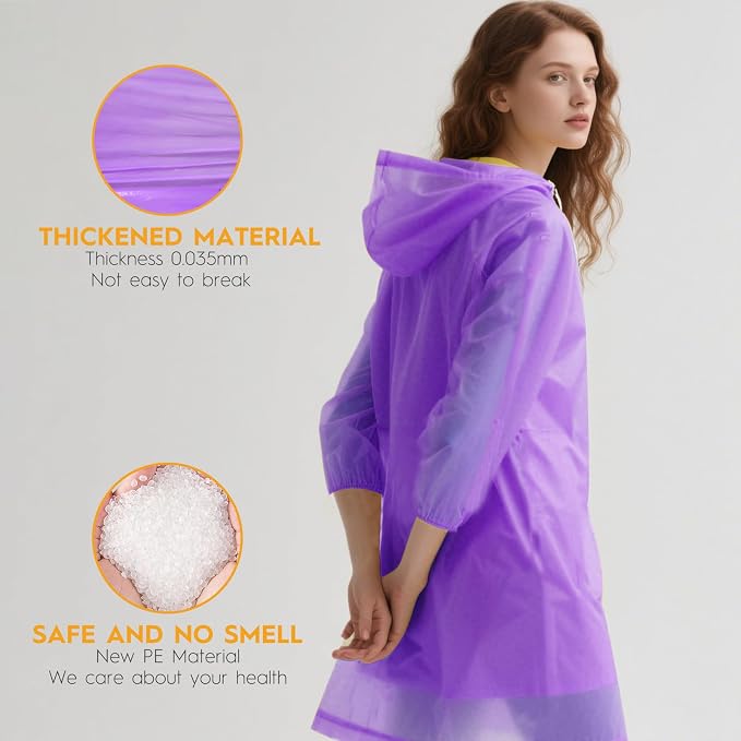 Bruvoalon 6 & 20 Pack Disposable Rain Ponchos - Image 4