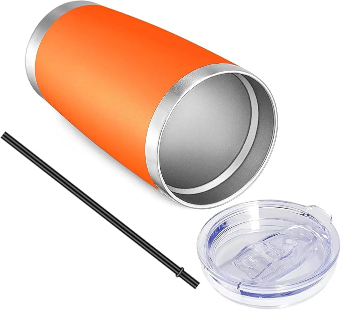 VEGOND 20oz Tumbler with Lid and Straw Stainless Steel Tumbler Cup Bulk Vacuum - Image 6