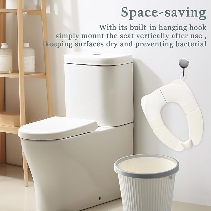 Kids Foldable Toilet Seat with Storage Bag - Image 3