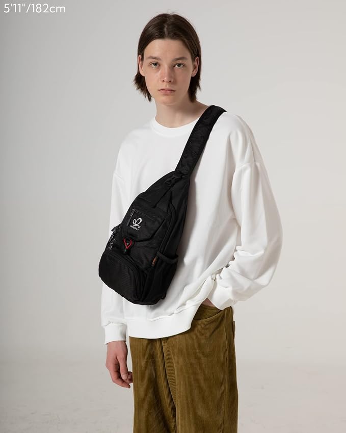 WATERFLY Packable Small Crossbody Sling Backpack Shoulder Chest Bag Daypack - Image 7