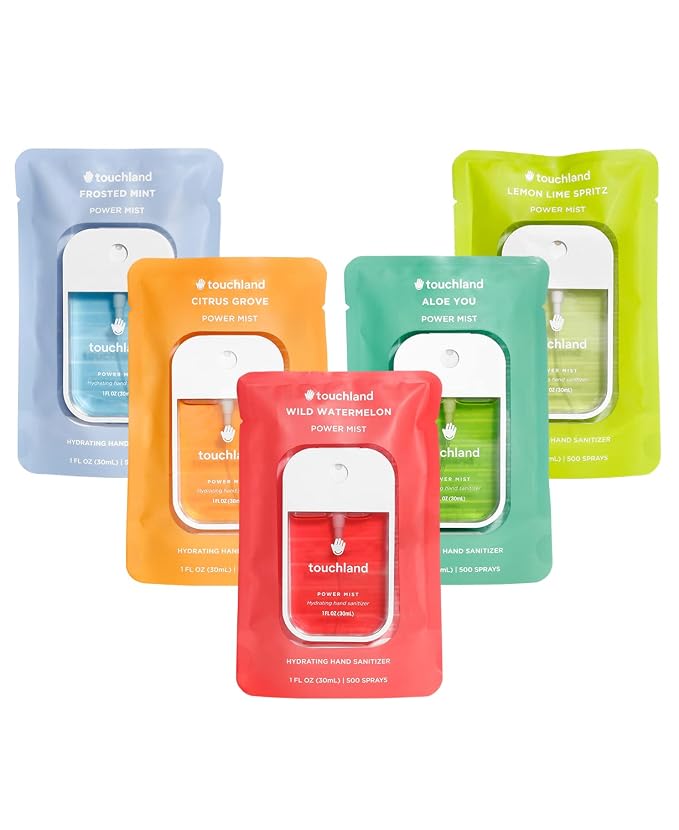 Touchland Power Mist Hydrating Hand Sanitizer Spray, FRESH 5 Set, 1 FL. OZ. by Touchland