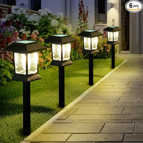 6 Pack Solar Pathway Lights Outdoor Waterproof, Dual-Use Stake & Hanging Lantern by Unknown