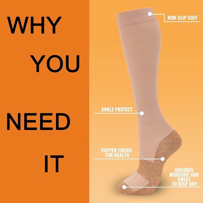 fenglaoda 8 Pairs Compression Socks - Image 2