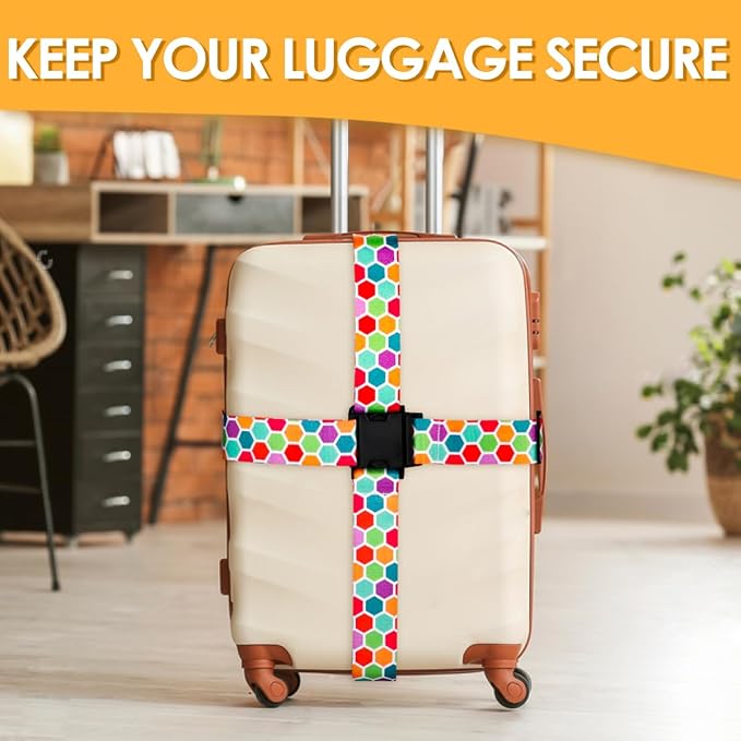 Adjustable Travel Luggage Strap Suitcase Belt Travel Bag Accessories 1.96 in W - Image 7