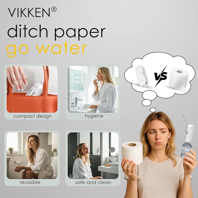 VIKKEN® 250ml iGo X Portable Travel Bidet USB-Type C Rechargeable Electric - Image 4