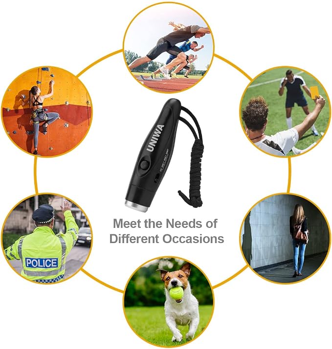 UNIWA Electronic Whistles, 2 Pack Handheld 3 Tone High Volume Electric Whistle - Image 5