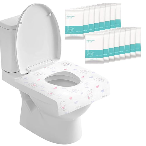100 Packs Toddler Toilet Seat Covers Disposable, Disposable Toilet Seat Covers by Krijuess