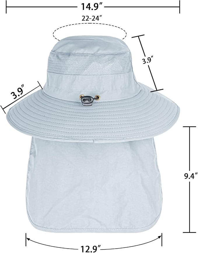 Sun Hats for Men Women Fishing Hat UPF 50+ Breathable Wide Brim Bucket Hats - Image 7