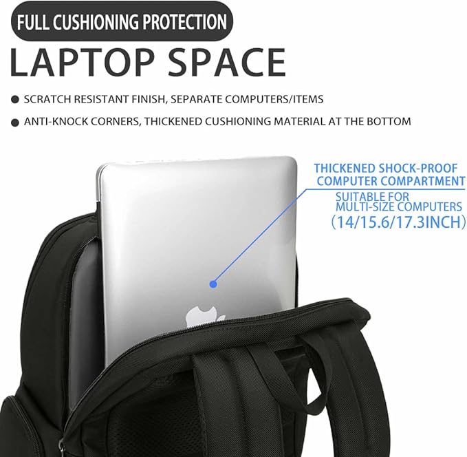 Men's Multilayer Backpack Business Casual Large Capacity Multifunctional Laptop - Image 3