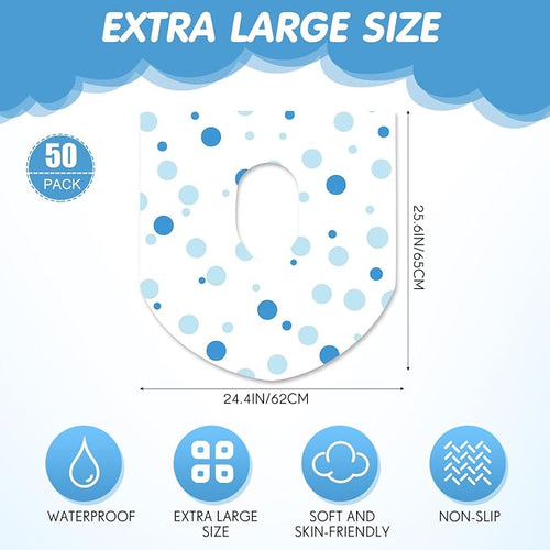 50 Packs Disposable Toilet Seat Covers Extra Large Individually Wrapped - Image 2
