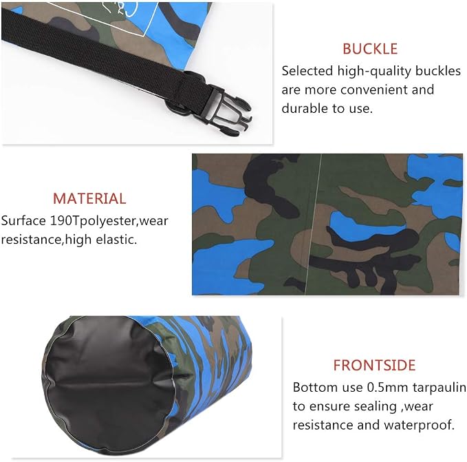 Waterproof Dry Bag 2L/5L/10L/15L/20L/30L, Roll Top Sack Keeps Gear Dry - Image 5