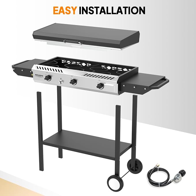 ROVSUN 3 Burner Outdoor Propane Gas Stove - Image 5