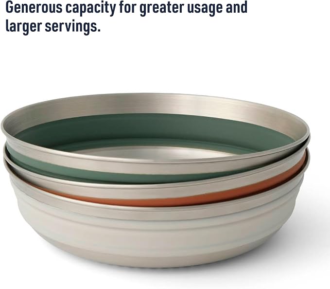 Sea to Summit Detour Stainless Steel Collapsible Bowl, Beluga Black - Image 5