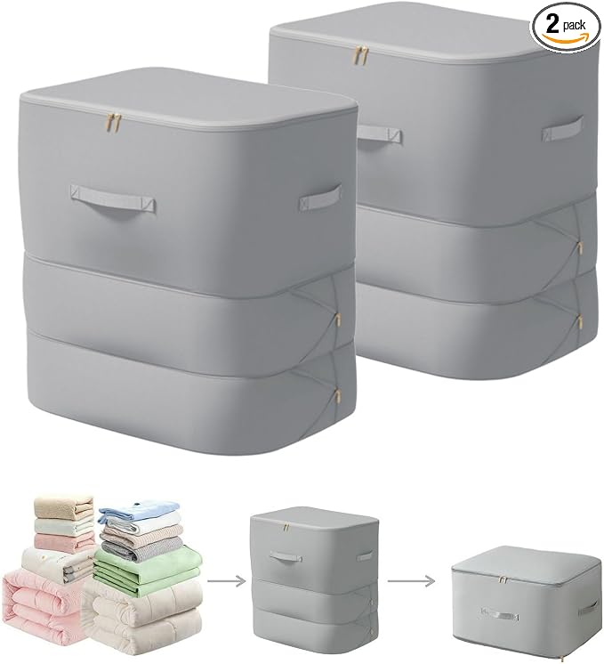 Ultra Space Saving Self Compression Organizer, 2025 New 3-Layer Zipper Large by JUPITERWARRIOR