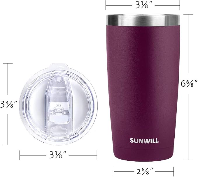 SUNWILL Travel Coffee Tumbler 20 oz, Insulated Mug - Image 3