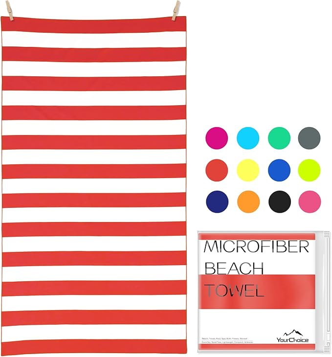 Your Choice Microfiber Quick Dry Sand-Free Beach Towel by YourChoice